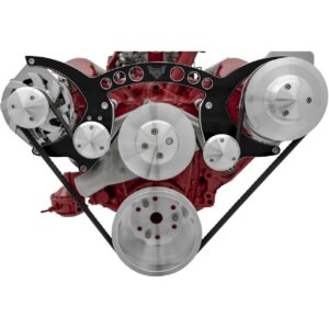 Chevy 348-409 Revolver Serpentine System - AC & PS - GMT2 - Black Onyx