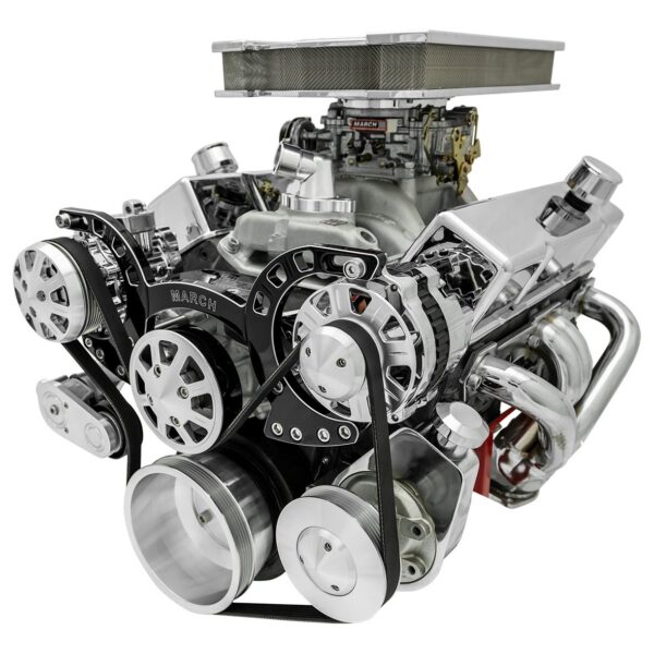 Small Block Chevy Black Onyx Sport Track Serpentine Kit (AC/PS/ALT)