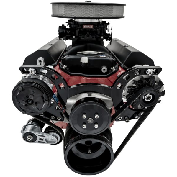 Big Block Chevy Sport Track Custom Serpentine System - AC & ALT - Black