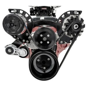 Big Block Chevy Sport Track Custom Serpentine System - AC & ALT - Black
