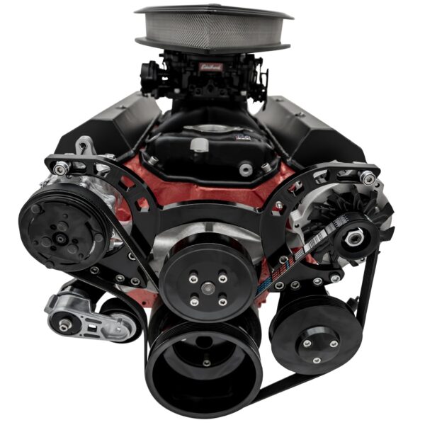 Big Block Chevy Sport Track Custom Serpentine System - AC & PS - GMT2 - Black
