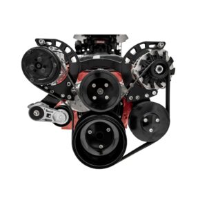 Big Block Chevy Sport Track Custom Serpentine System - AC & PS - GMT2 - Black