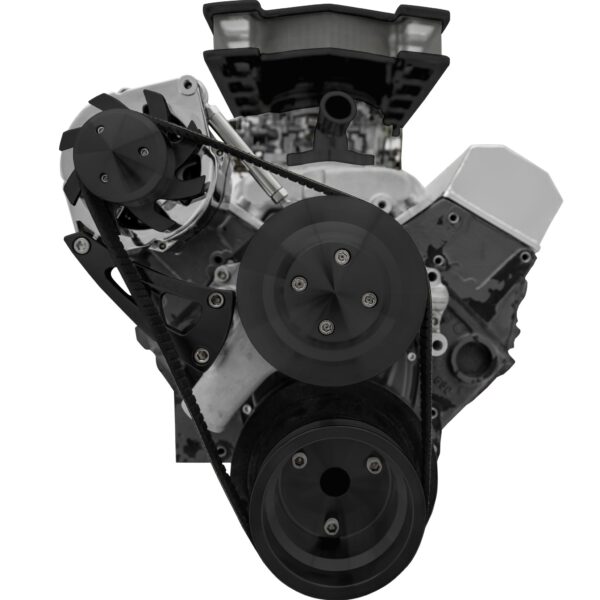 Small Block Chevy Serpentine Conversion Deluxe - Alternator Only - Black