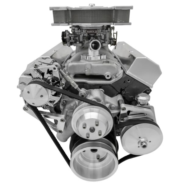 Small Block Chevy High Flow Serpentine Conversion - PS & ALT - Saginaw-Metric