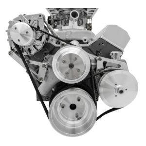 Small Block Chevy High Flow Serpentine Conversion - PS & ALT - Saginaw-Press
