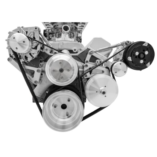 Small Block Chevy Serpentine Conversion Deluxe - AC & PS - Saginaw-Press