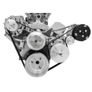 Small Block Chevy Serpentine Conversion Deluxe - AC & PS - Saginaw-Metric