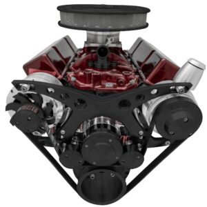 Big Block Chevy Revolver Serpentine System - PS & ALT - Billet-Key - Black