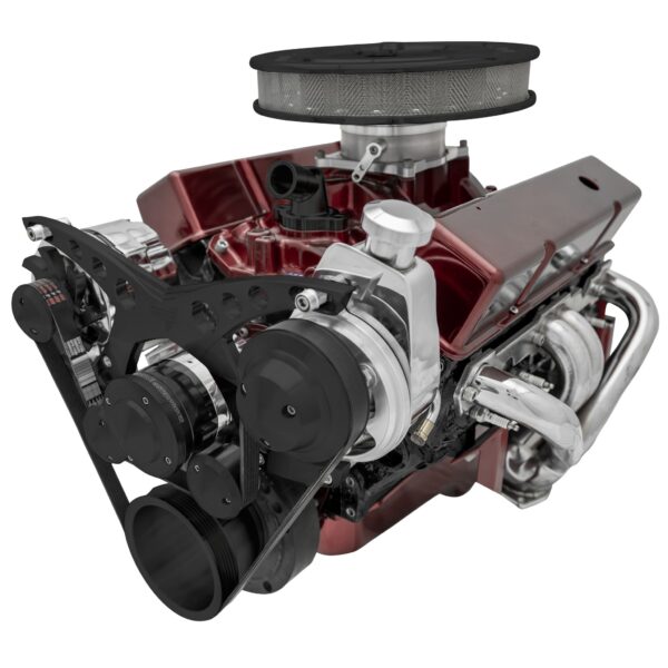Big Block Chevy Revolver Serpentine System - PS & ALT - Saginaw-Key - Black
