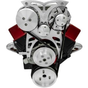 Small Block Chevy Style Track - Street Rod - AC & ALT - Chrome