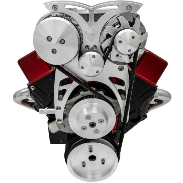 Small Block Chevy Style Track - Street Rod - AC & ALT - Chrome