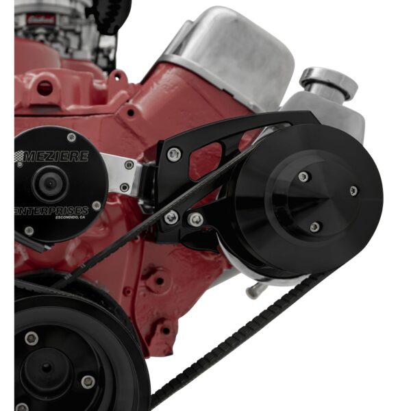 Big Block Chevy Power Steering Bracket - EWP - Saginaw - Black