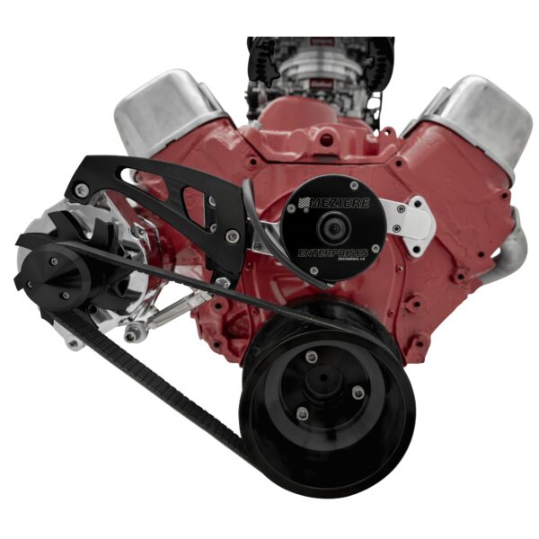 Small Block Chevy Serpentine Conversion Ultra - EWP - ALT Only - Black