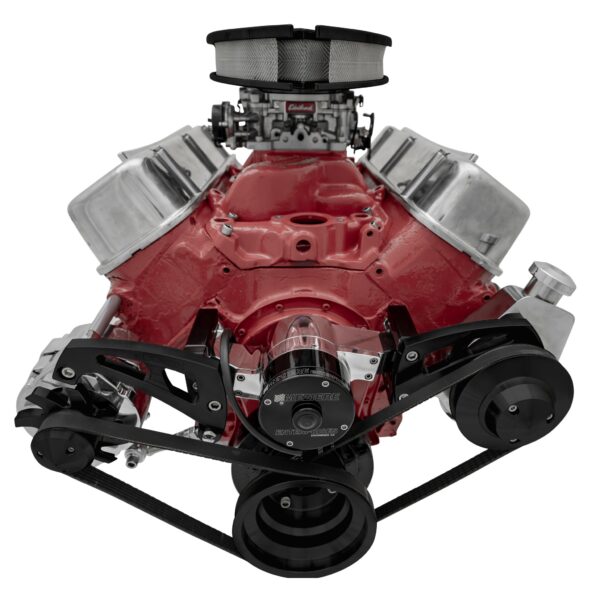 Big Block Chevy Serpentine Conversion - EWP - PS & ALT - Saginaw-Press - Black