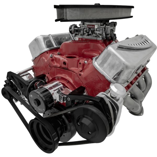 Big Block Chevy Serpentine Conversion - EWP - PS & ALT - Saginaw-Press - Black