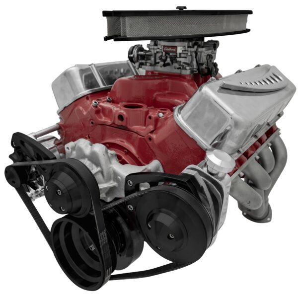 Big Block Chevy Mid-Mount Serpentine Conversion Kit; Black; PS & ALT