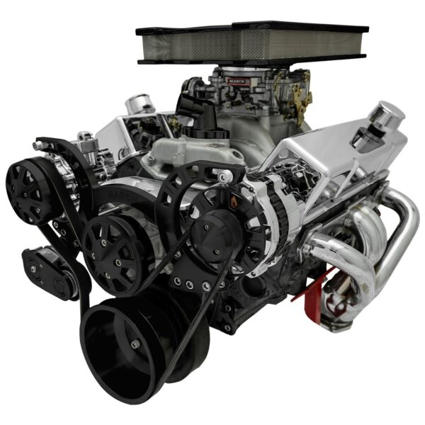 Big Block Chevy Sport Track Serpentine System - AC & ALT - Black