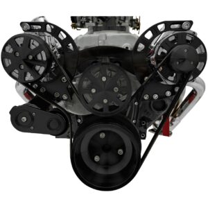 Big Block Chevy Sport Track Serpentine System - AC & ALT - Black