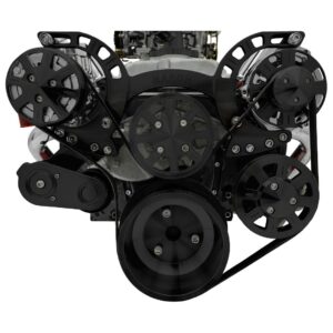 Big Block Chevy Sport Track Serpentine System - AC & PS - GMT2 - Black