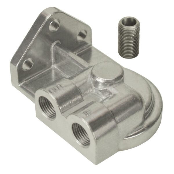 Single Left 1/2" NPT Port Filter Mount with 3/4"-16 Filter Threads