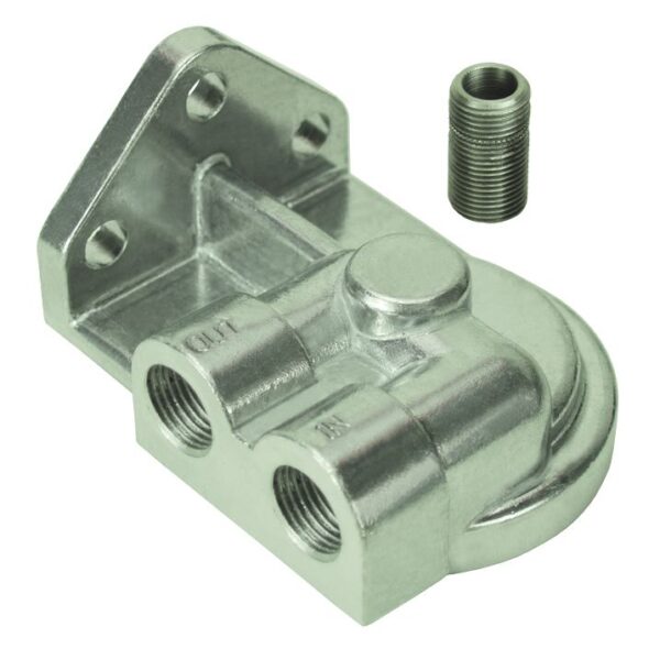 Single Left 1/2" NPT Port Filter Mount with 3/4"-16 Filter Threads