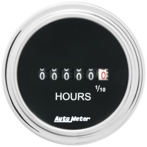 2-1/16 in. HOURMETER, TRADITIONAL CHROME