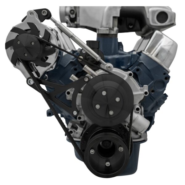 Small Block Ford Serpentine Conversion Deluxe - 302 - ALT Only - Black