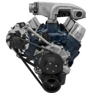 Small Block Ford Serpentine Conversion Deluxe - 302 - ALT Only - Black