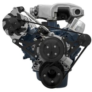 Small Block Ford Serpentine Conversion Deluxe - 302 - ALT Only - Black