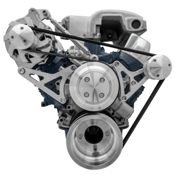 Small Block Ford High Flow Serpentine Conversion; 351W - ALT Only - Reverse
