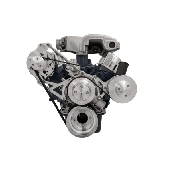 Small Block Ford High Flow Serpentine Conversion Deluxe - 351W - PS - Reverse
