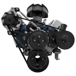 Small Block Ford Serpentine Conversion Ultra - 351W - PS-Mustang - Black