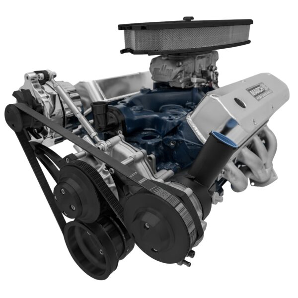 Small Block Ford Serpentine Conversion Ultra - 351W - PS-Mustang - Black