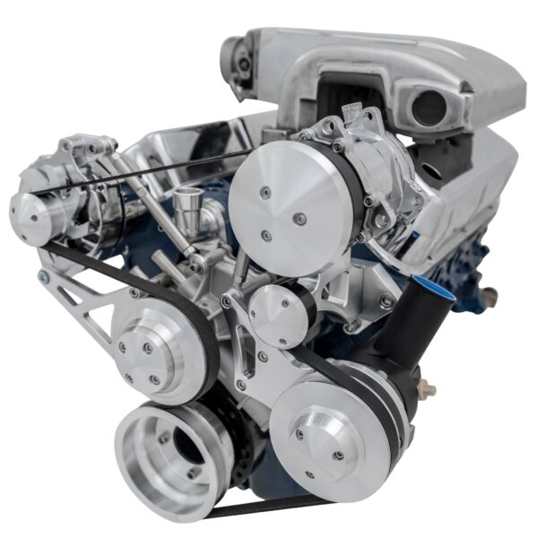 Small Block Ford High Flow Serpentine Conversion Ultra - 351W - AC & PS-Mustang