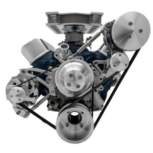 Small Block Ford Serpentine Conversion Ultra - 351W - Late - 4 Bolt - AC & ALT