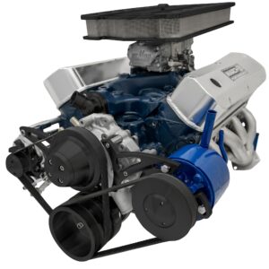 Small Block Ford Serpentine Conv. Ultra 351W Early 4 Bolt PS Mustang - Black