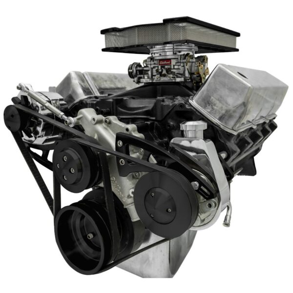 Big Block Ford Serpentine Conversion Ultra - PS - Saginaw-Key - Black