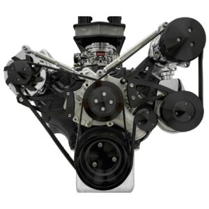 Big Block Ford Serpentine Conversion Ultra - AC & PS - 508 - Saginaw-Key - Black