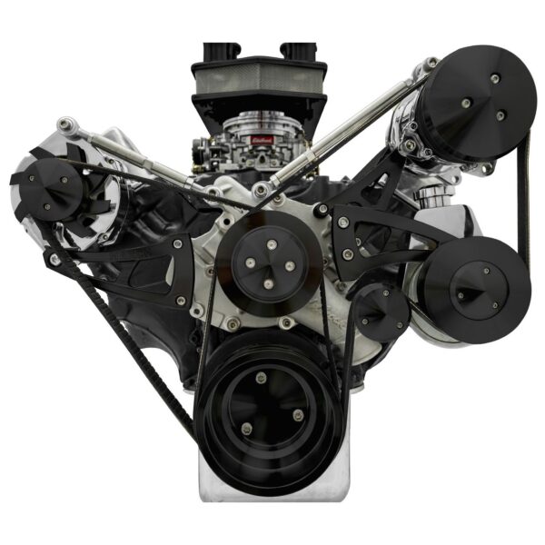Big Block Ford Serpentine Conversion Ultra - AC & PS - 508 - Saginaw-Key - Black
