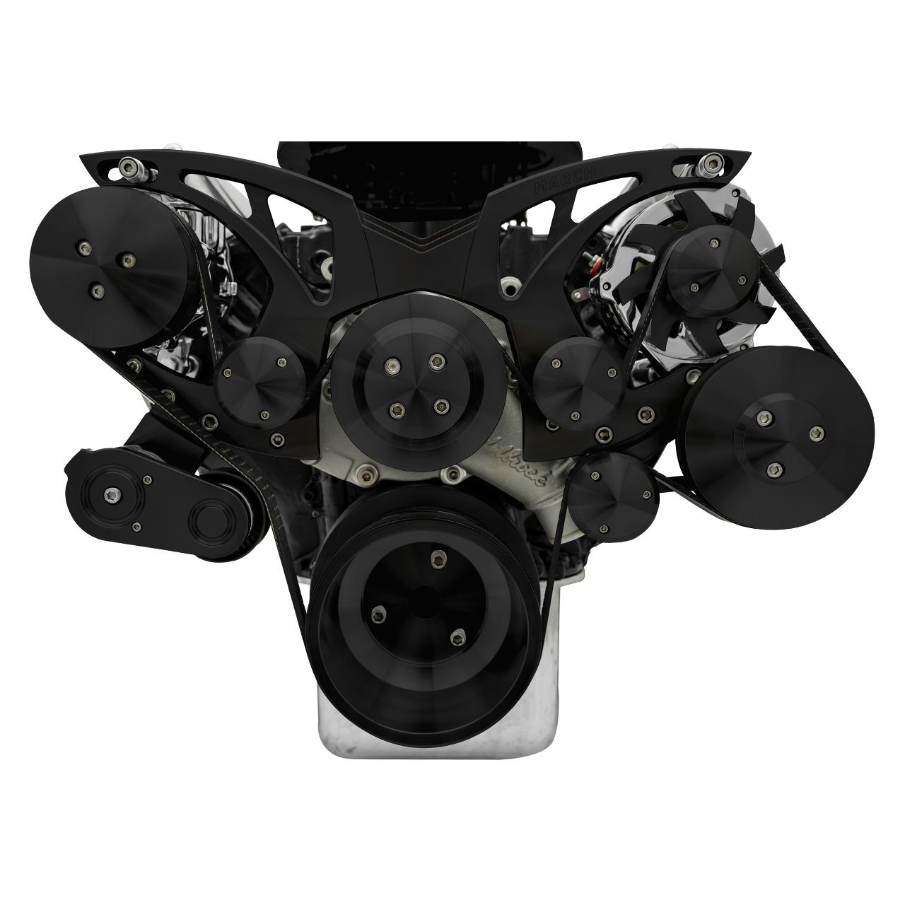Big Block Ford All Inclusive Black Style Track Serpentine System (AC/PS/ALT)