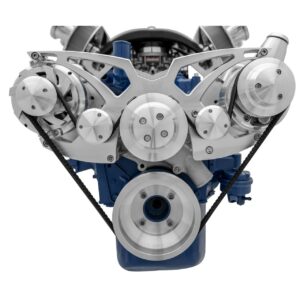 Ford 351 Cleveland Serpentine System - PS & ALT - Billet Accessories