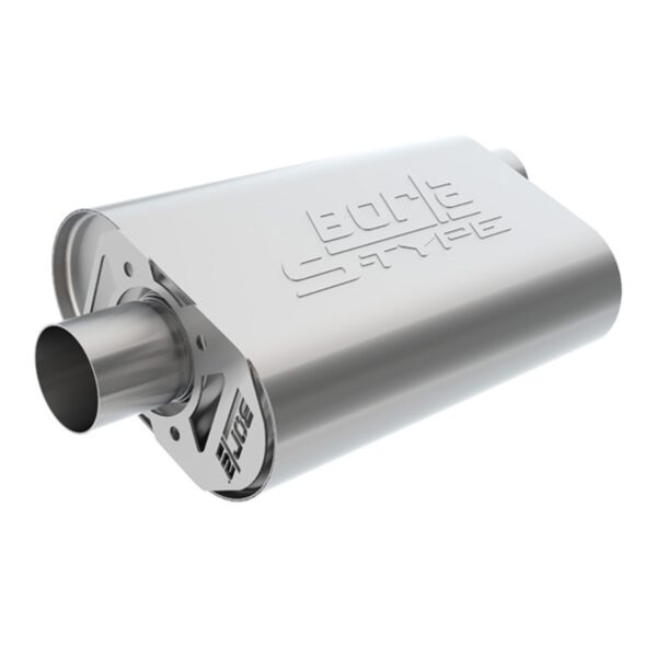 CrateMuffler Muffler Ford Small Block 289/ 302/ 351W CID V8 Stock Output 2.25" Offset Inlet/ 2.25" Center Outlet S-Type