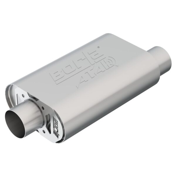 CrateMuffler Muffler Chevrolet Small Block 350/ 383/ 406 CID V8 High Output 3" Offset Inlet/ 3" Center Outlet ATAK