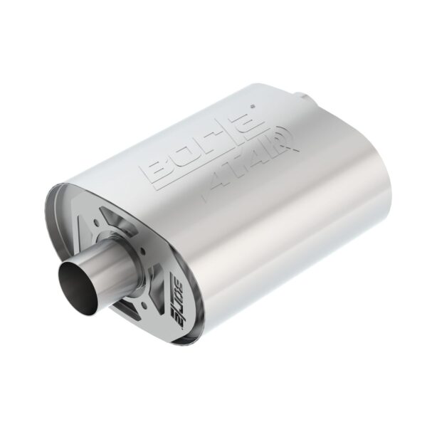 CrateMuffler Muffler Ford Coyote 5.0L V8 Moderate Output 2.5" Offset Inlet/ 2.5" Center Outlet ATAK