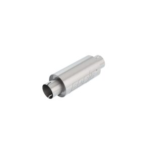 Resonator 3 in. Center Inlet/ 3 in. Center Outlet 5 in. Round x 10 in. Long Body Notched Necks