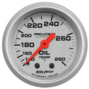 2-1/16 in. OIL TEMPERATURE, 140-280 Fahrenheit, ULTRA-LITE