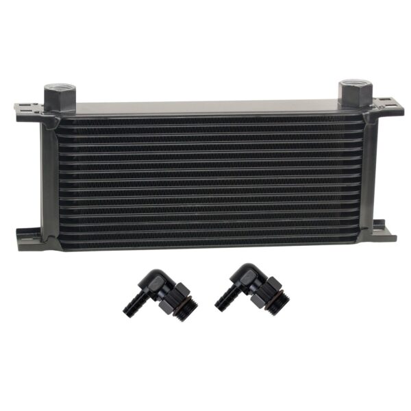 16 Row Series 10000 Stack Plate Oil Fluid Cooler, 90 degree swivel -10AN