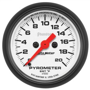 2-1/16 in. PYROMETER, 0-2000 Fahrenheit, PHANTOM
