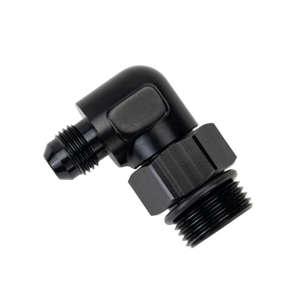 Aluminum Swivel Fitting 90° 7/8-14 UNF x -6AN Male