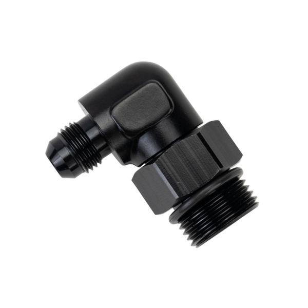 Aluminum Swivel Fitting 90° 7/8-14 UNF x -6AN Male